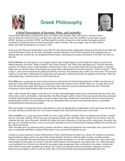 Socrates and plato brief description